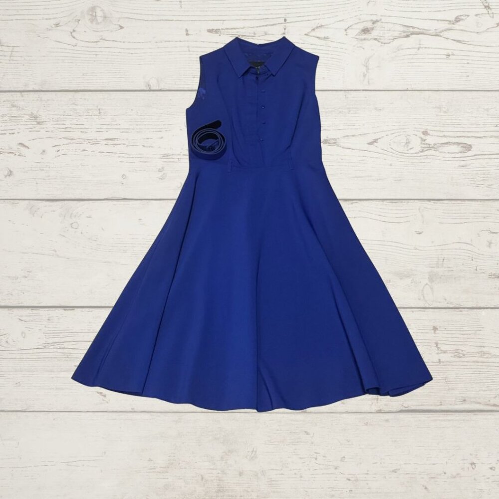 Royal Blue Knee-Length Dress – UK Size 8, Classic Elegance